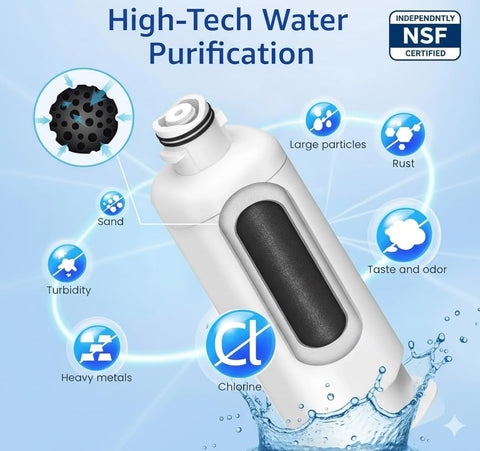 HAF-QIN/EXP DA97 Water Filter Replacement – Compatible with DA97-17376B – Carbon Block 99% Contaminant Reduction – Fresh Water & Ice – 24 Month Life 4 PACK