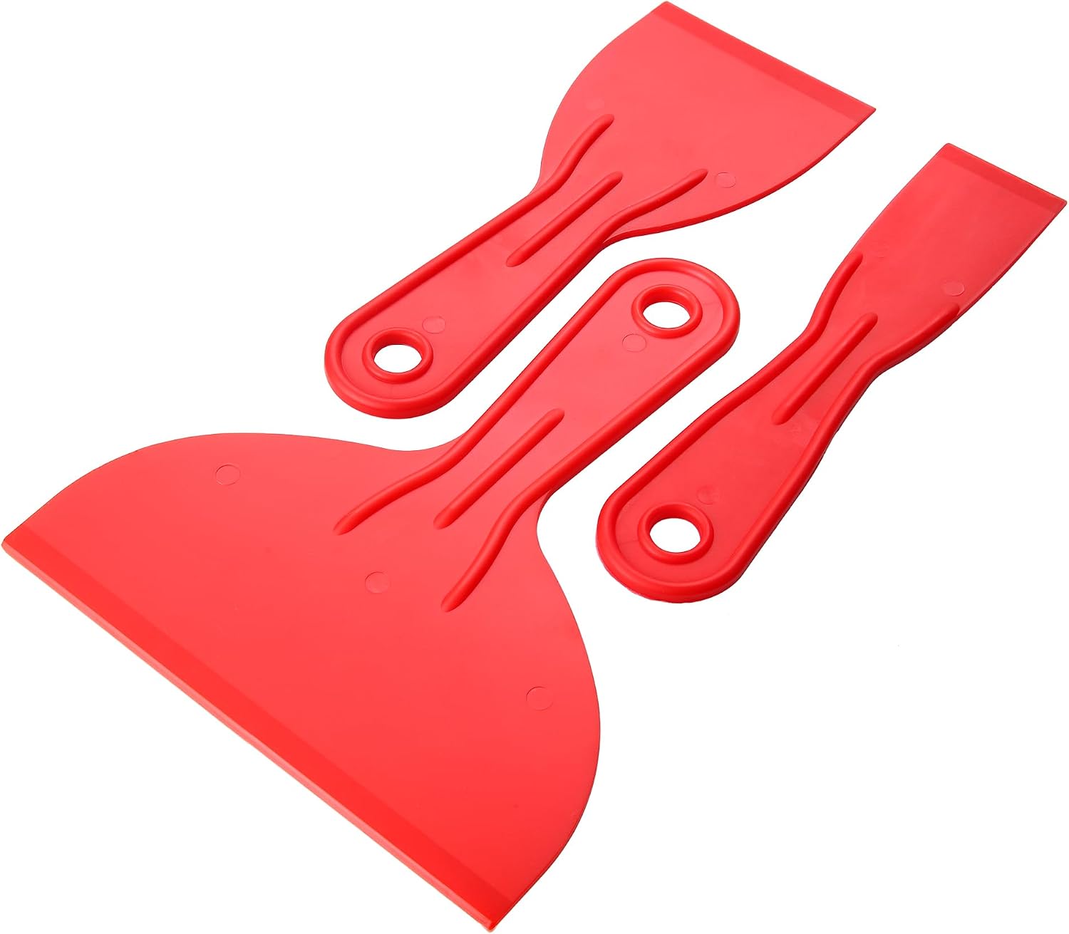 3 Pcs Putty Knife,Flexible Plastic Paint Scraper Tool for Spackling