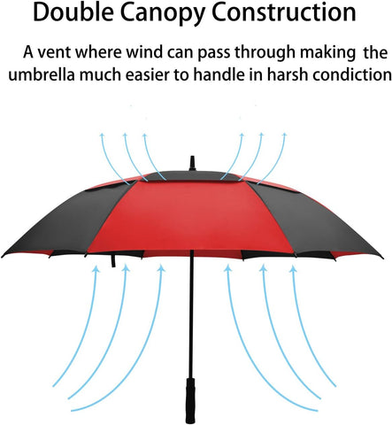 ACEIken Golf Umbrella Windproof Large 62/68/72 Inch Double Canopy for Rain