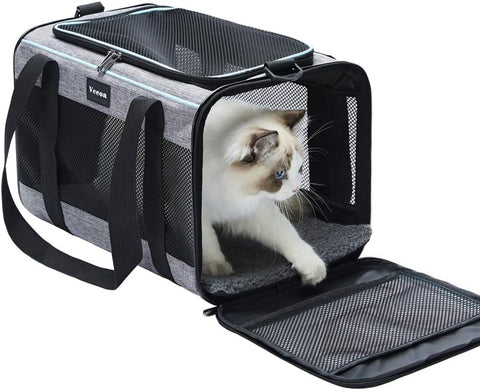 Vceoa 17.5"x11"x11" Pet Carrier for Cats