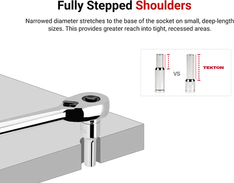 TEKTON 1/2 Inch Drive x 9/16 Inch 6-Point Socket | SHD23014