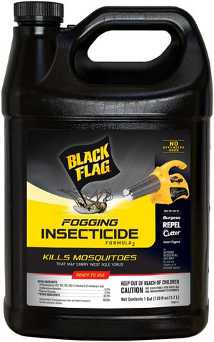 Black Flag 64 oz. Fogging Insecticide Ready-to-Use Controls Mosquitoes, Biting Flies and Flying Insects in Lawns, Patios and Gardens, 190256, 64 Ounce (Pack of 2)