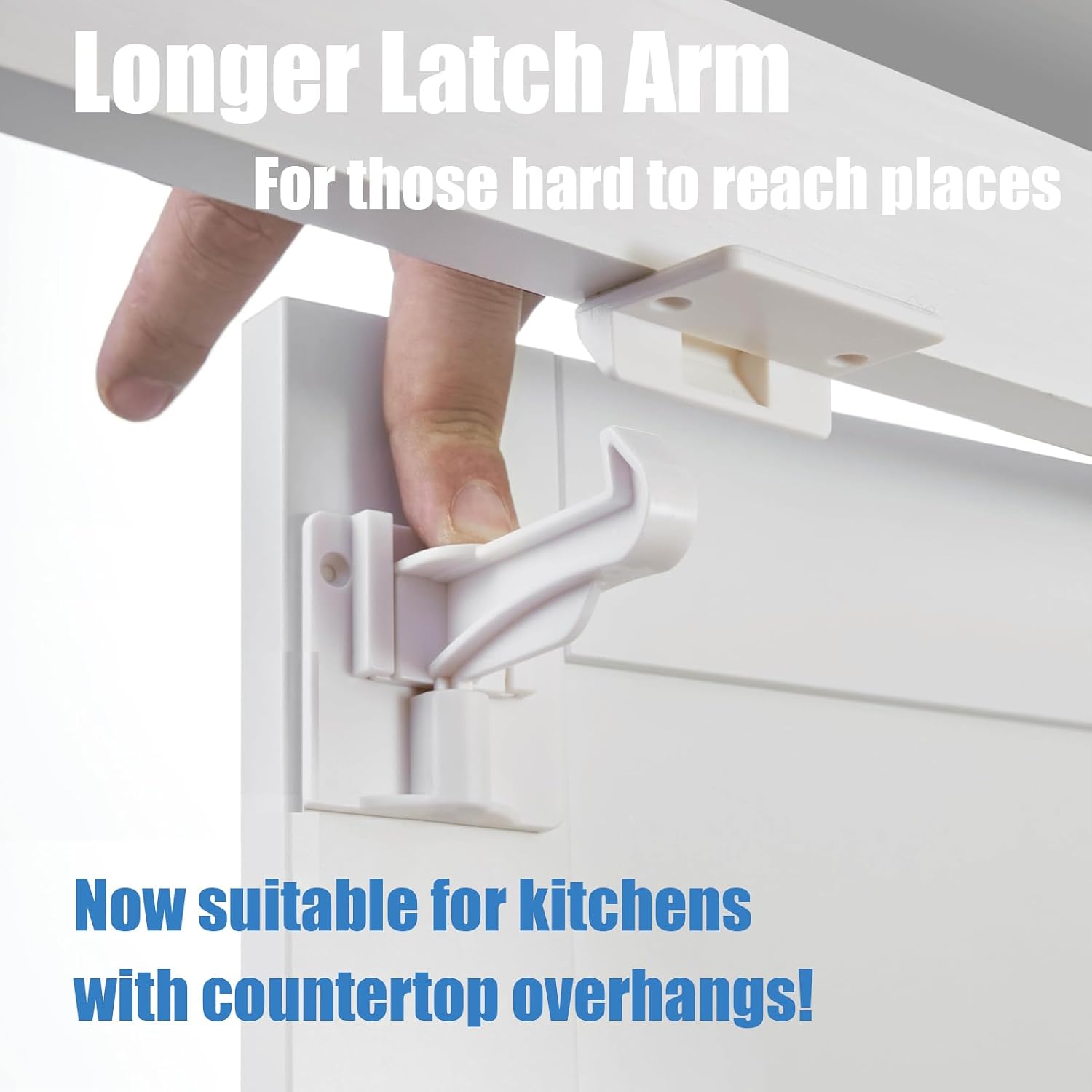 20 Pack Upgraded Version Cabinet Locks Baby Proofing, Children Proof Cupboard Drawers Latches, No Drilling or Tools Required for Installation, Works with Cabinets & Drawers, Adhesive Easy Installation