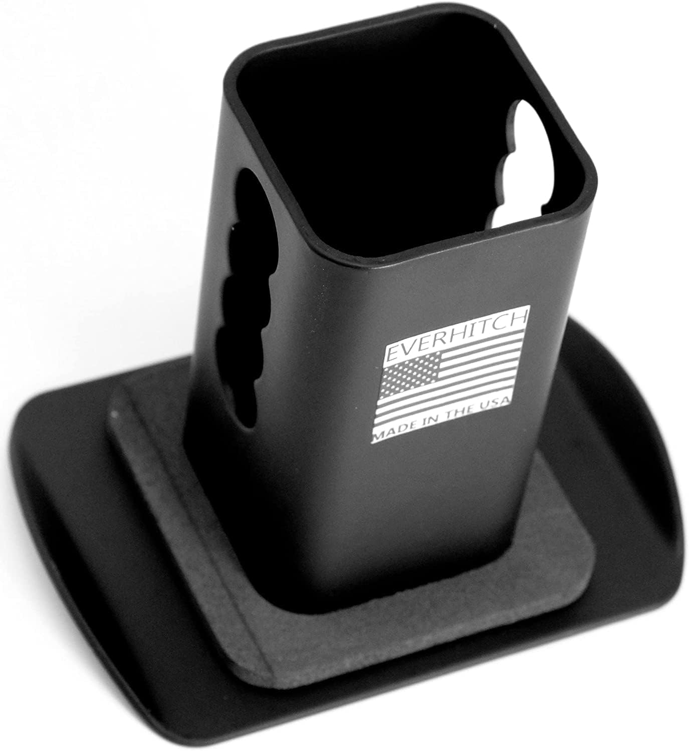 USA American Flag Metal Hitch Cover (Fits 2" Receivers, Black & Chrome with Thin Blue line)