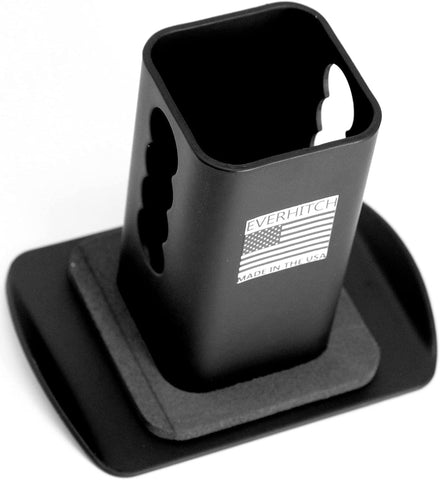 USA American Flag Metal Hitch Cover (Fits 2" Receivers, Black & Chrome with Thin Blue line)