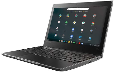 Lenovo 100E Chromebook 2ND Gen 81QB000AUS Laptop Computer, 11.6" HD (1366 X 768) Display, MediaTek MT8173C Processor, 4GB RAM, 16GB eMMC TLC SSD, Powervr GX6250, Chrome OS, Black (Renewed)