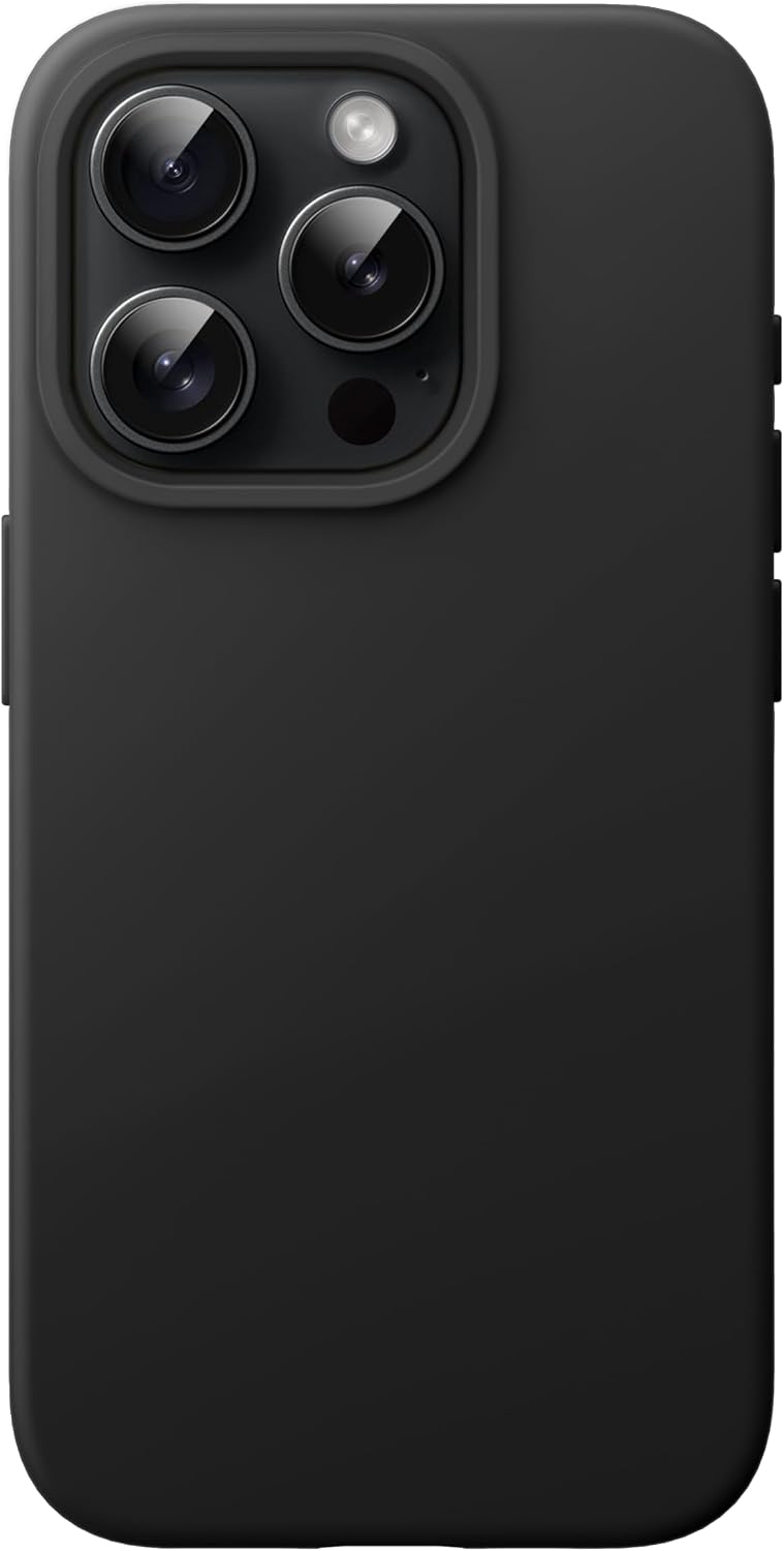 JETech Silicone Case for iPhone 15 Pro Max, Black