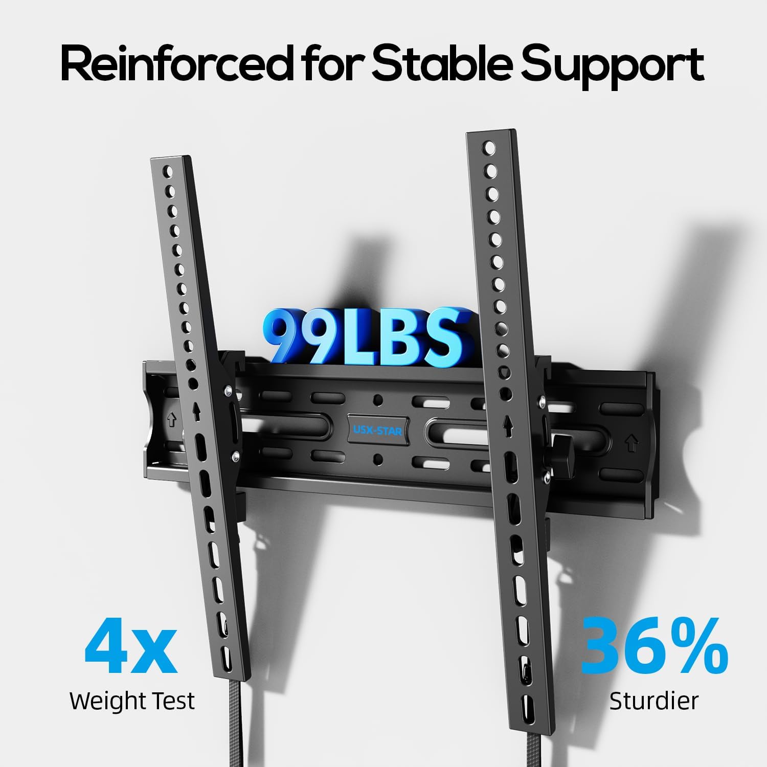USX STAR Tilting TV Wall Mount Bracket for 32 42 43 50 55 60 Inch TVs