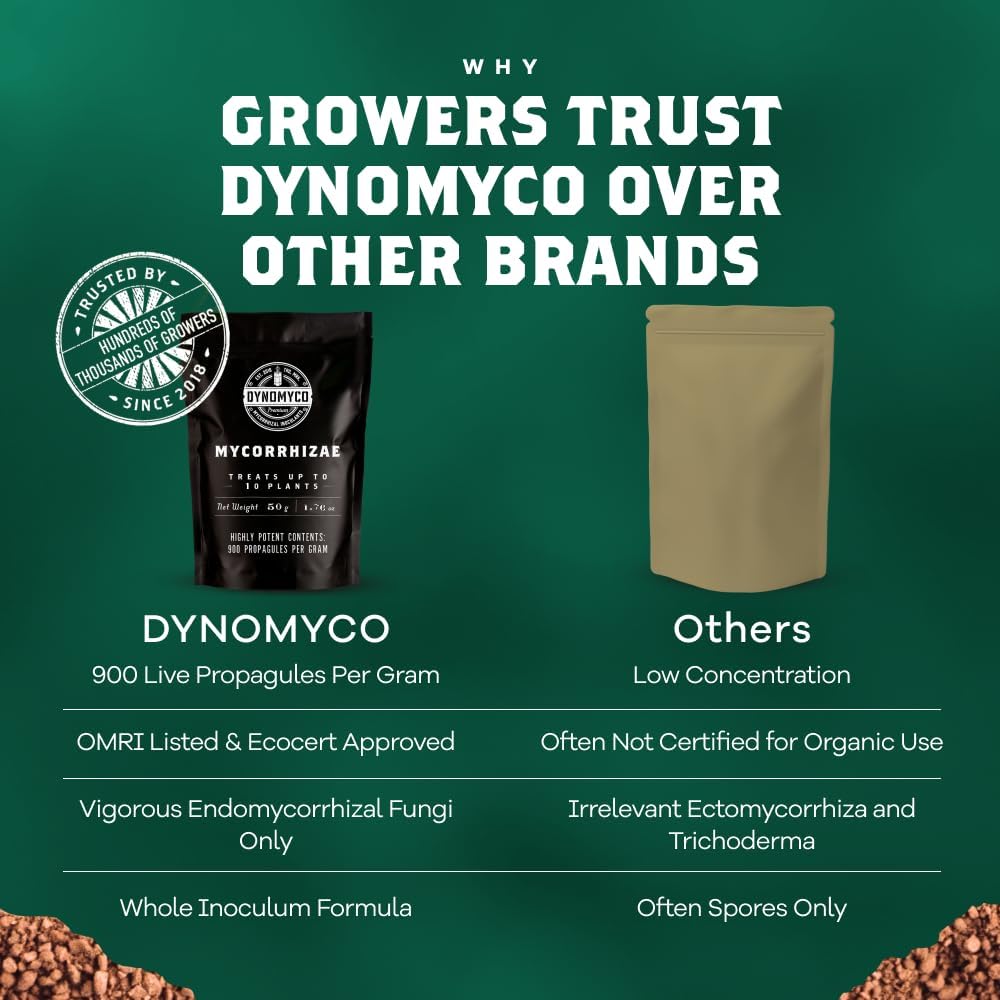 DYNOMYCO Mycorrhizal Fungi Inoculant, 50g/1.76oz