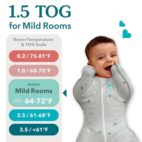 Love to Dream Swaddle Up, Baby Sleep Sack | 1.5 TOG, 8-13 lbs, Olive