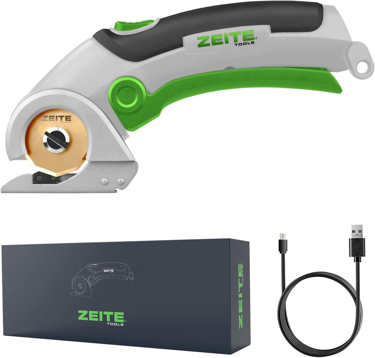 ZEITE Electric Cordless Scissors with Titanium Coated HSS Blades