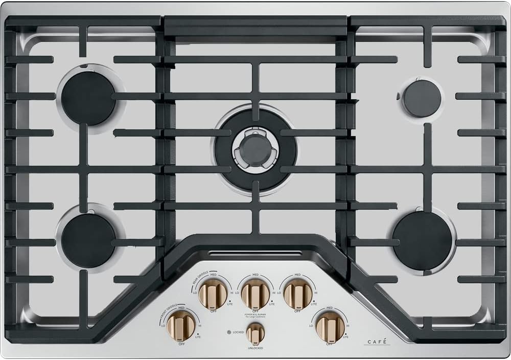 CookTop Protector for General Electric GE Gas CookTop, Custom Fit Ultra Thin Reusable Burner Splatter Spill Guard Protective Cover Liner in Silver - CGP95303MS2