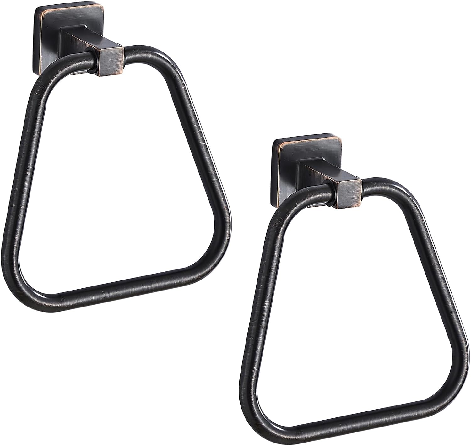 Oil Rubbed Bronze Towel Ring for Bathroom 2 Pack, Kitchen Bath Towel Holder Hangers Wall Mount Heavy Duty Stainless Steel