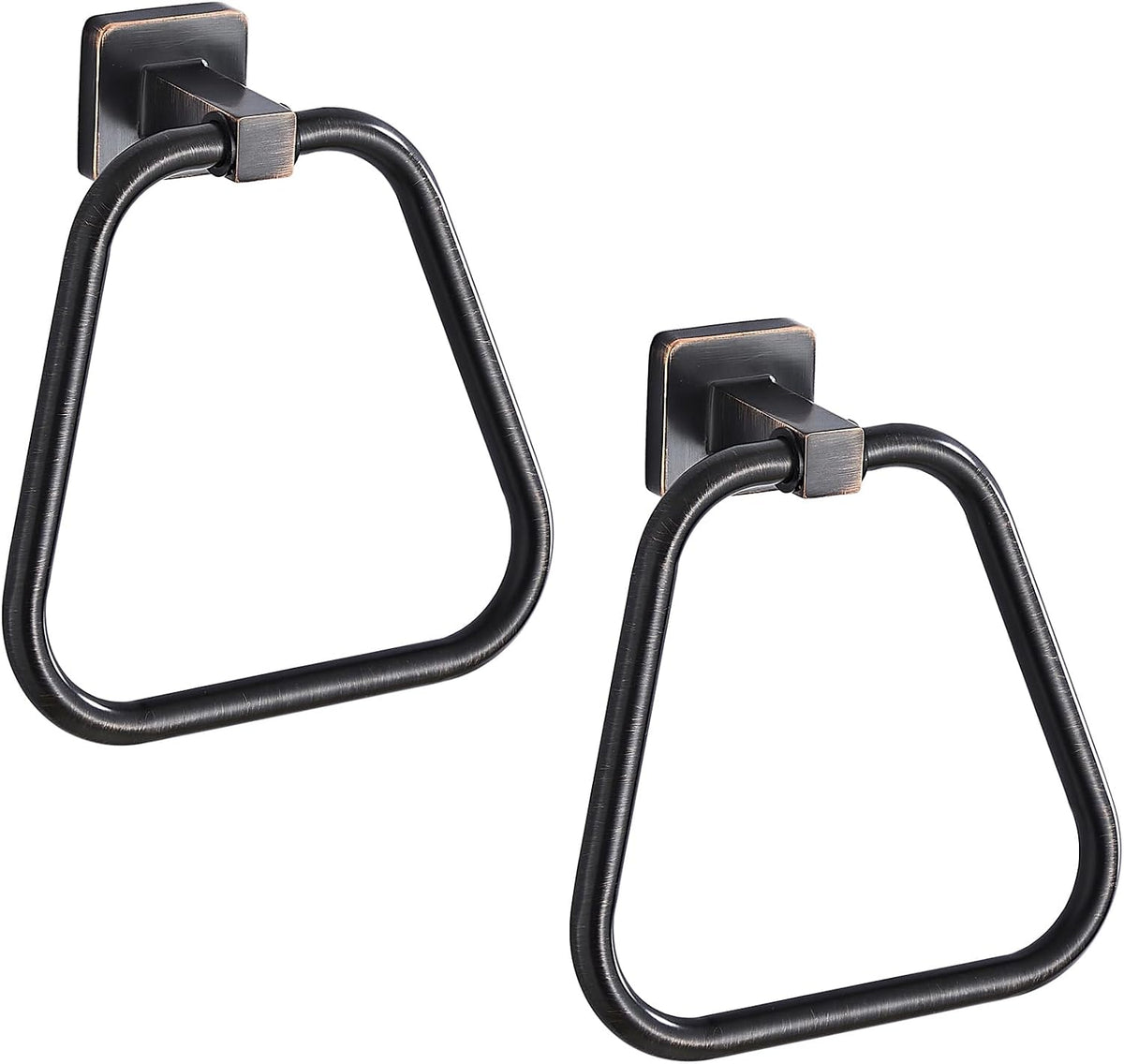Oil Rubbed Bronze Towel Ring for Bathroom 2 Pack, Kitchen Bath Towel Holder Hangers Wall Mount Heavy Duty Stainless Steel