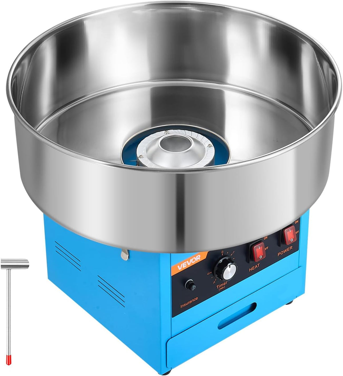 VEVOR Commercial Cotton Candy Machine, 1000W Electric Candy Floss Maker