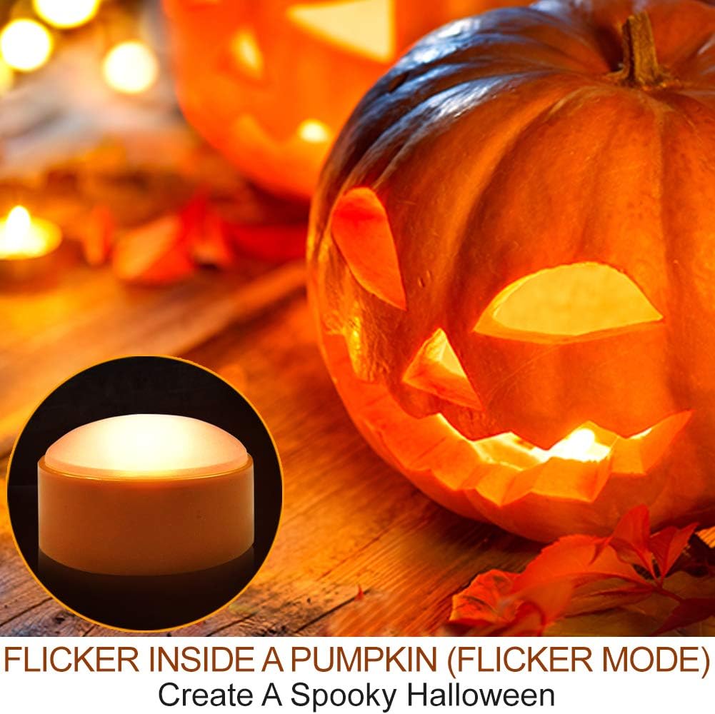 2-Pack Halloween Pumpkin Lights with Remote/Timer - Orange Pumpkin Lights LED Battery Operated Halloween Decor - Jack-O-Lantern Outdoor Decorations