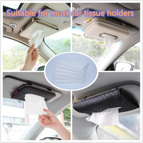 Car Tissue Refills,Facial Napkin Refills for Car Visor tissue holder,300 Sheets, 6 Packs (6 Pack)