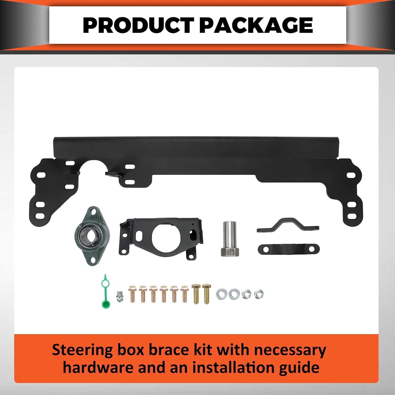 ECOTRIC Steering Box Brace Compatible with 1984-2001 Cherokee XJ