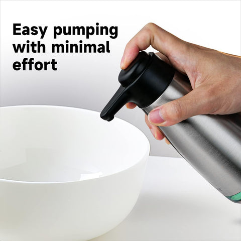 AIKE 15oz Liquid Soap Dispenser for Dish and Hand Soap Stainless Finish