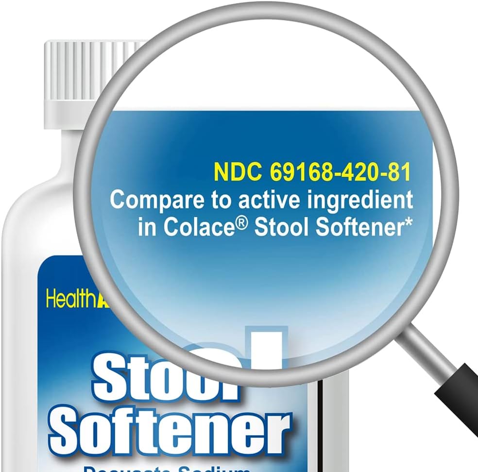 HealthA2Z® Stool Softener, Docusate Sodium 100mg, Stimulant-Free, 400 Count