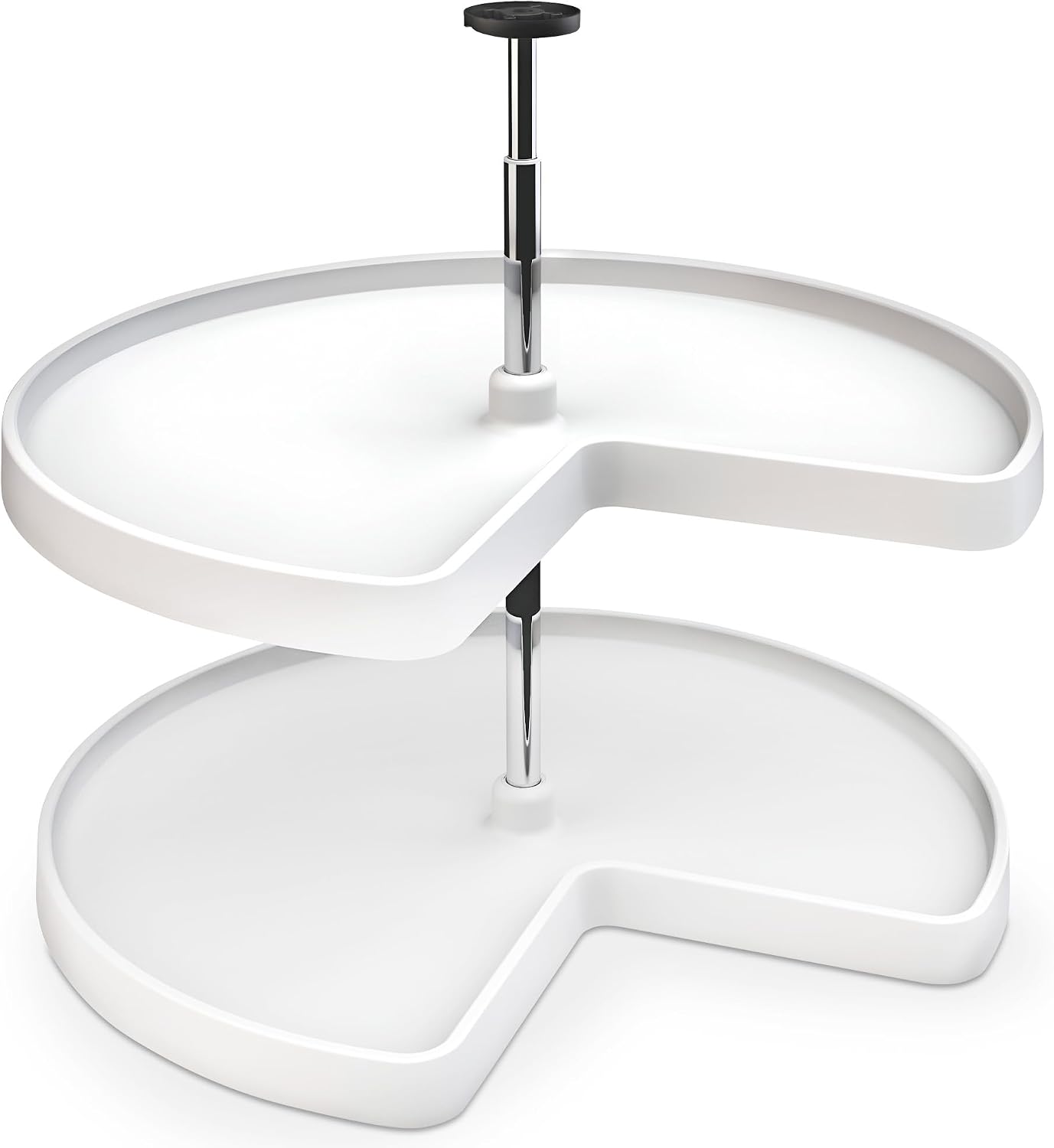Rev-A-Shelf 28" Kidney Shaped Dual Tier Lazy Susan for Corner Base Cabinets