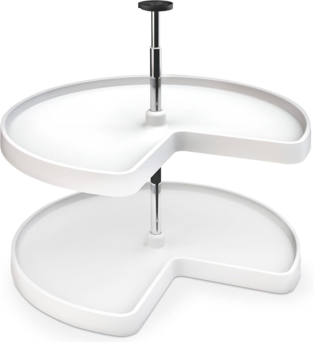 Rev-A-Shelf 28" Kidney Shaped Dual Tier Lazy Susan for Corner Base Cabinets