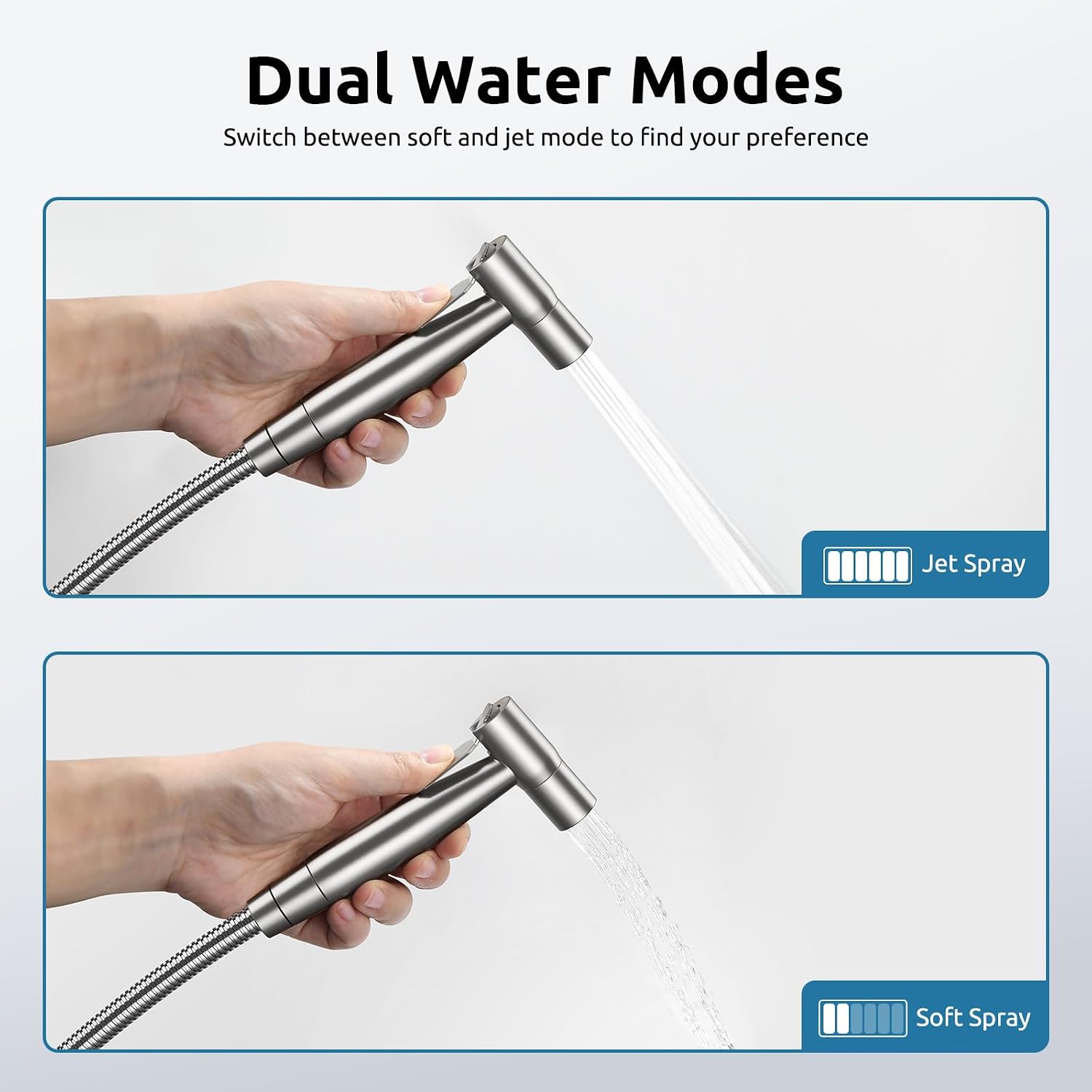 BRITULIF Hot and Cold Bidet Sprayer for Toilet, Adjustable Pressure