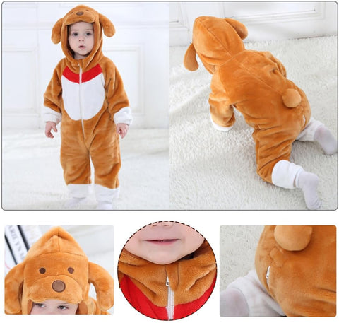 Baby Toddler Puppy Dog Costume Animal Warm Halloween Costumes For Babies Toddler Boys Girls Onesie Outfit