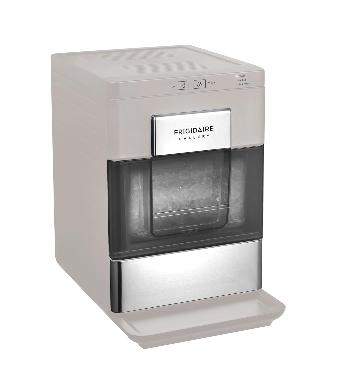 Frigidaire Gallery, 33 Lbs. Countertop Ice Maker, Nugget Shaped Ice, Stainless Steel Trim (Grey)