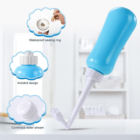 Portable Bidet Travel Large Capacity 15.8oz Personal Toilet Handheld Blue