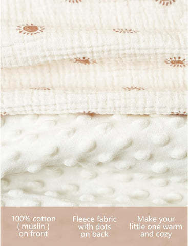 Konssy Soft Muslin Baby Blanket for Unisex Boys & Girls, 30 x 40 Inch