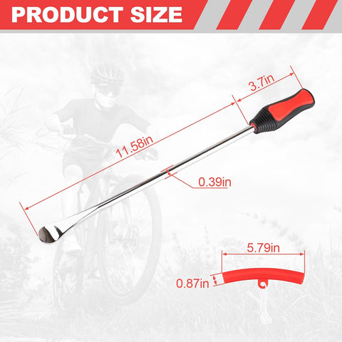 15" Tire Spoons Kit, Tire Changing Tool for Motorcycles, Dirt Bikes, Lawn Mowers and More, 29PCS Tire Removal Tool Set, with Tire Spoon, Rim Protector, Valve Tool, Valve Cover and Valve Core