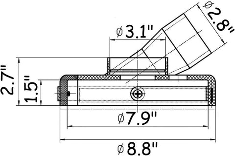 7" Polyurethane Dust Shroud for Angle Grinders and Threaded Grinding Wheels