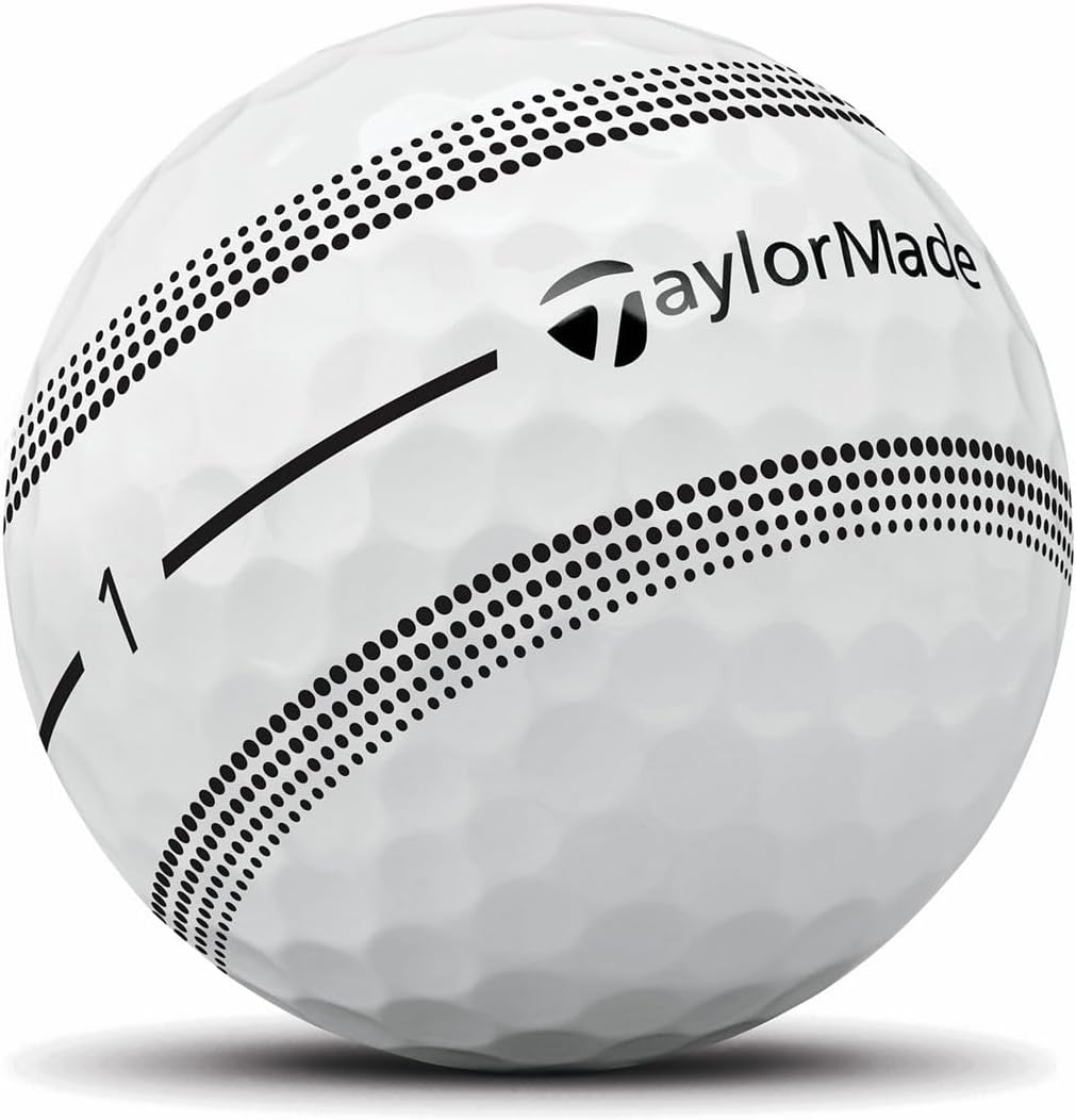 TaylorMade Tour Response Golf Balls, Enhanced 360° ClearPath Alignment, Speed Wrapped Core for Distance and Feel, Pack of 12