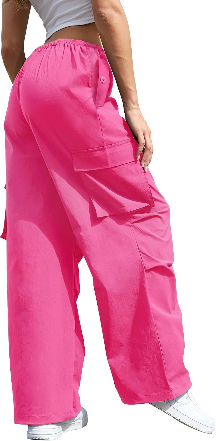COPYLEAF Womens Cargo Pants Parachute Hiking Pants Baggy Y2k Clothes