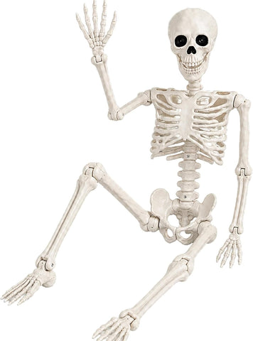 Abakuku 36" Halloween Skeleton Decorations,Human Bones for Halloween Party with Movable Joints,for Haunted Houses, Front Lawn, Graveyard Props