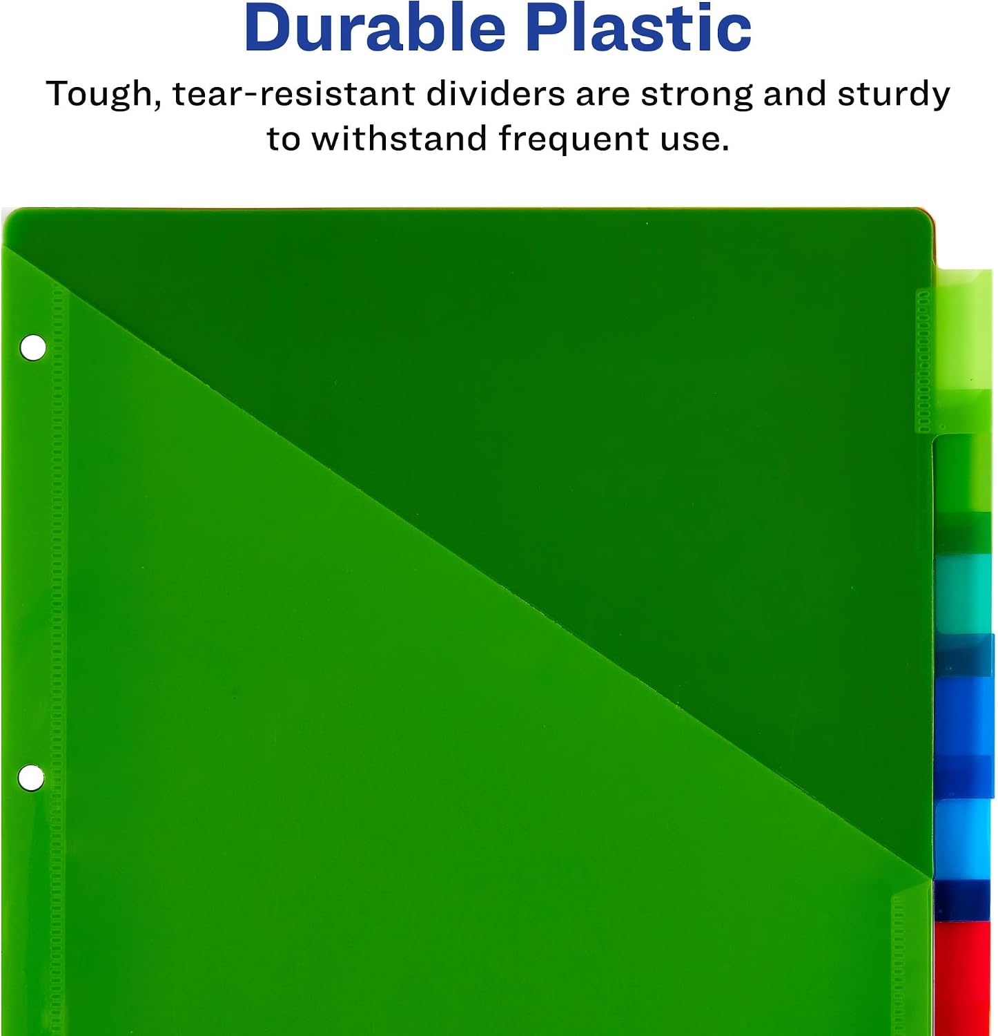 Avery Big Tab Insertable Plastic Dividers, 8-Tab, Multicolor, 1 Set