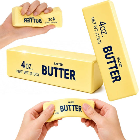 QHPOQU 2 Packs Slow Rising Squishy Butter Squeeze Toys Pack Sensory Stress Relief Squishies Soft & Stretchy Fidget Toys for Anxiety Relief Party Favors Squishy Butter
