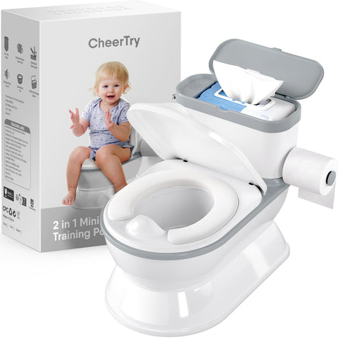 CheerTry Toddler Potty Training Toilet, Larger Potty Chair, Detachable Seat
