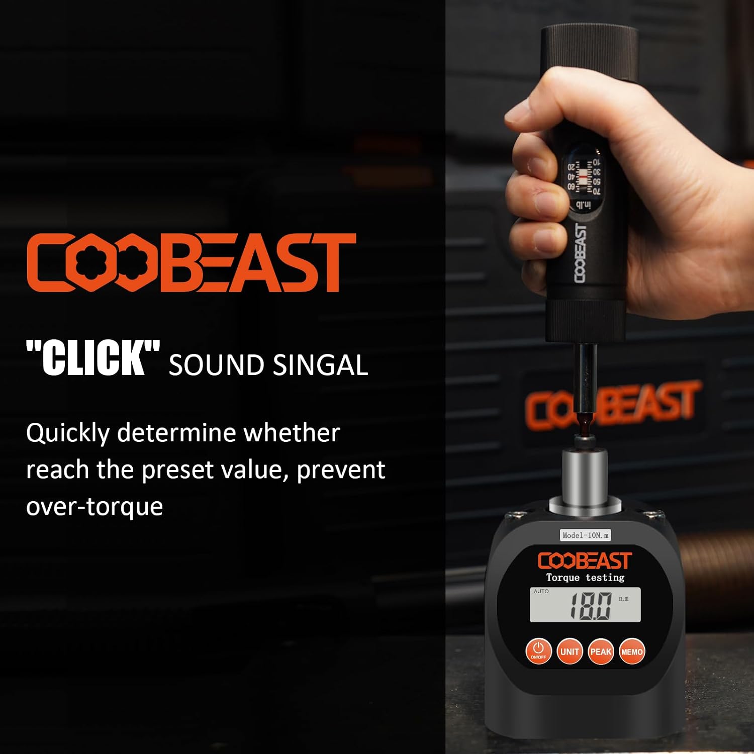 coobeast 49Pcs Preset 1/4” Drive Torque Screwdriver with S2 Bits