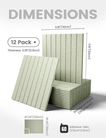 Fluxynara 48" x 36" Large Felt Bulletin Board, Sage