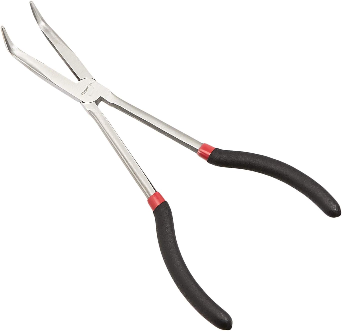 Amazon Basics Extra Long Reach Needle Nose Pliers Tool Set for Narrow Spaces, Versatile,Black, 3 Count (Pack of 12)