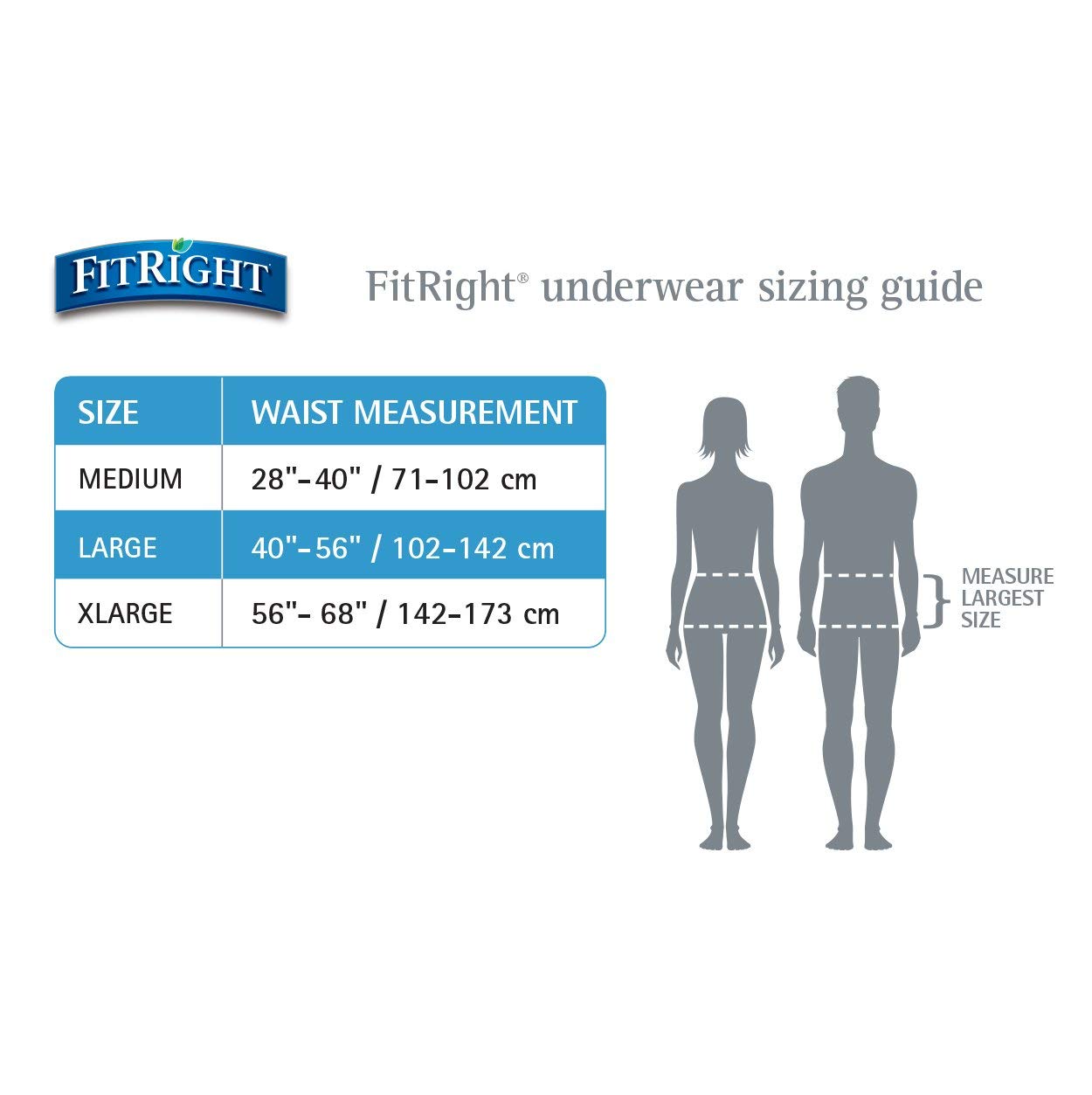 FitRight Ultra Adult Incontinence Underwear, Heavy Absorbency, X-Large, 56 - 68, 4 Packs of 20 (80 Total)