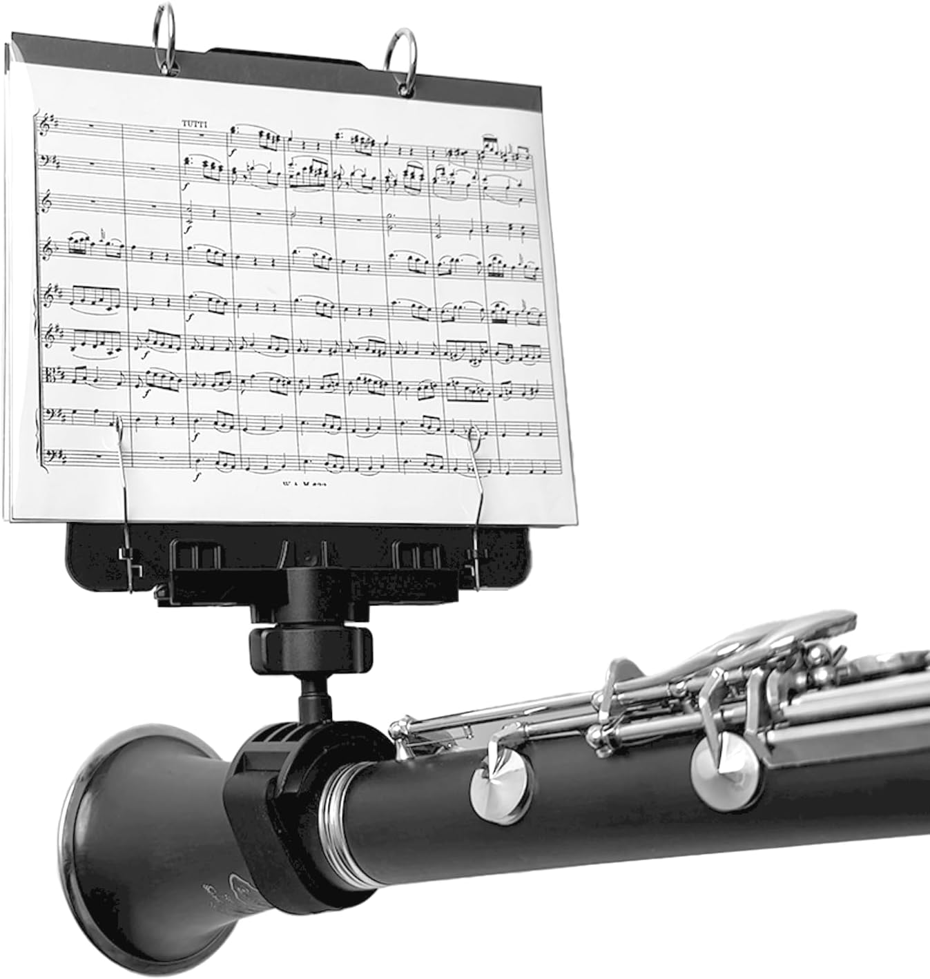 TC10C Clarinet Lyre with Flip Folder for Marching Band