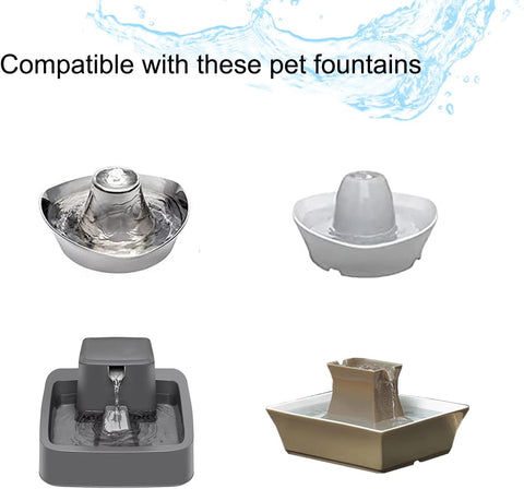 16 Pack Pet Fountain Replacement Filters, 8 Carbon and 8 Foam Pre-Filters