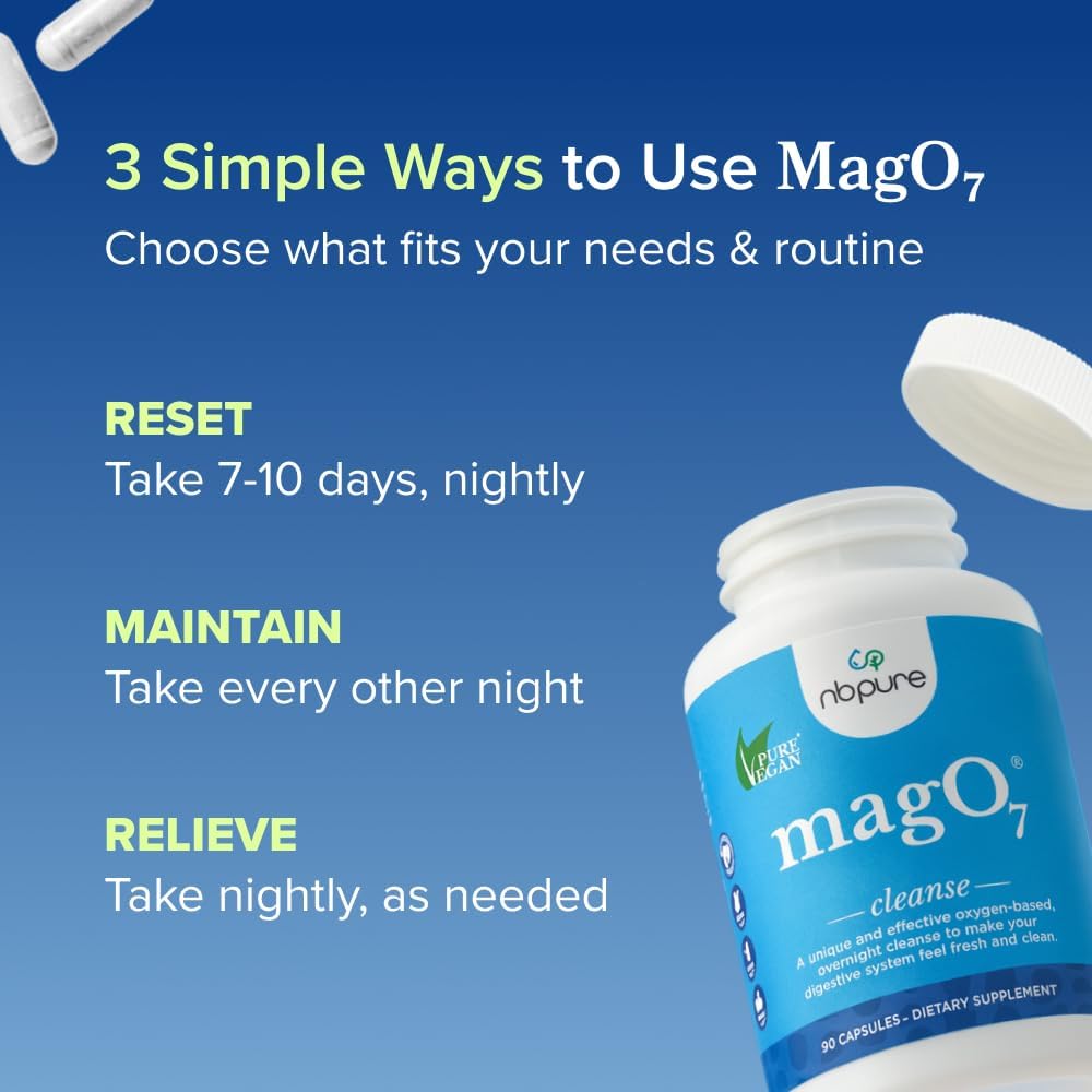 nbpure MagO7 Natural Colon Cleanse & Detox (30 Capsules)