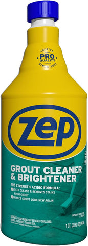 Zep Grout Cleaner and Brightener - ZU104632 - Deep Cleaning Formula Plus Grout Foaming Cleaner - R54212-2-in-1 benefits Deep Clean plus Everyday Clean & Protect