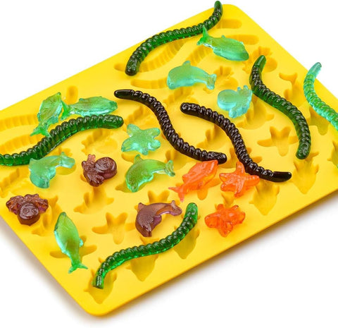 Gummy Molds Hard Candy Molds - Silicone Chocolate Molds 3 Pack Ocean Molds