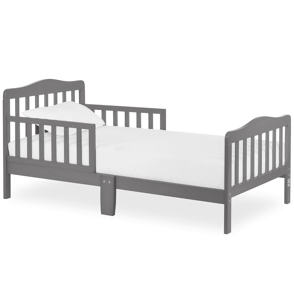 Dream On Me Classic Design Toddler Bed, GREENGUARD Gold, Steel Grey