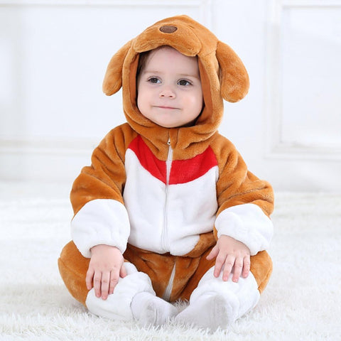 Baby Toddler Puppy Dog Costume Animal Warm Halloween Costumes For Babies Toddler Boys Girls Onesie Outfit